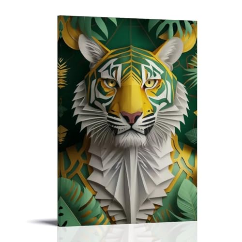 WJHJZQYY Papercraft Tiger-Wandkunst, Dekoration, dekoratives Wandbild, modernes Kunstposter, 40 x 60 cm WJHJZQYY Papercraft Tiger-Wandkunst, Dekoration, dekoratives Wandbild, modernes Kunstposter, 40 x 60 cm von WJHJZQYY