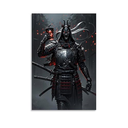 WJHJZQYY Samurai-Poster, Geisterkrieger, Nacht, dekoratives Wandbild, modernes Kunstposter, 20 x 30 cm WJHJZQYY Samurai-Poster, Geisterkrieger, Nacht, dekoratives Wandbild, modernes Kunstposter, 20 x 30 cm von WJHJZQYY