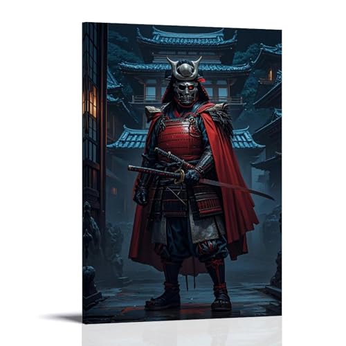 WJHJZQYY Samurai-Poster, Geisterkrieger, dekoratives Wandbild, modernes Wandbild, Kunstposter, 40 x 60 cm von WJHJZQYY