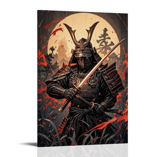 WJHJZQYY Samurai-Poster, Geisterkrieger im Kampf, dekoratives Wandbild, modernes Kunstposter, 20 x 30 cm von WJHJZQYY
