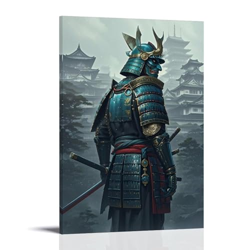 WJHJZQYY Samurai-Poster, ein Geisterkrieger, blickend, dekoratives Wandbild, modernes Kunstposter, 20 x 30 cm von WJHJZQYY