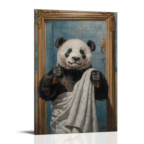 WJHJZQYY Tier-Ölgemälde eines Pandas, der winzige Muskeln in einem Ganzkörperspiegel biegt, während er in Handtücher gewickelt wird. Dekoratives Wandbild, modernes Kunstposter, 20 x 30 cm WJHJZQYY Tier-Ölgemälde eines Pandas, der winzige Muskeln in einem Ganzkörperspiegel biegt, während er in Handtücher gewickelt wird. Dekoratives Wandbild, modernes Kunstposter, 20 x 30 cm von WJHJZQYY