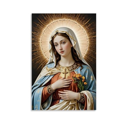 WJHJZQYY Wandbild, Motiv: Göttliche Madonna für Heimdekoration, dekoratives Wandbild, modernes Kunstposter, 50 x 75 cm von WJHJZQYY