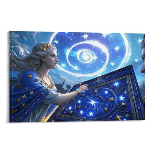 WJHJZQYY Wandbild, Motiv: Mystic Sky Sternbilder, modernes Wandbild, modernes Kunstposter, 60 x 90 cm von WJHJZQYY