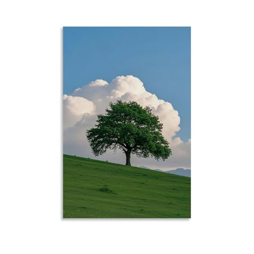 WJHJZQYY Wanddekor-Poster, majestätischer Baum auf üppiger grüner Wiese, dekoratives Wandbild, modernes Kunstposter, 40 x 60 cm WJHJZQYY Wanddekor-Poster, majestätischer Baum auf üppiger grüner Wiese, dekoratives Wandbild, modernes Kunstposter, 40 x 60 cm von WJHJZQYY