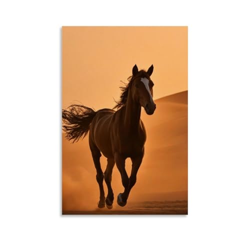 WJHJZQYY Wanddekoration, Motiv: Sands of Elegance, majestätisches Pferd, dekoratives Wandbild, modernes Kunstposter, 30 x 45 cm von WJHJZQYY