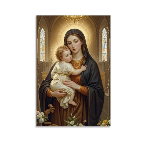 WJHJZQYY Wandkunst, Madonna und Kind, Dekoration, dekoratives Wandbild, modernes Kunstposter, 20 x 30 cm WJHJZQYY Wandkunst, Madonna und Kind, Dekoration, dekoratives Wandbild, modernes Kunstposter, 20 x 30 cm von WJHJZQYY
