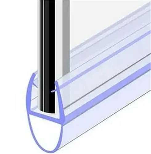 Duschtür Dichtung 2 Stück kleberfreie Duschdichtungsstreifen, transparente PVC-Versiegelung, 6–12 mm, Wasserblockierstreifen for Glastüren, wasserdichte Fensterdichtungen(B 2pcs x50cm,8mm) von WJIAYAO