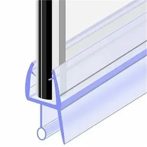Duschtür Dichtung 2 Stück kleberfreie Duschdichtungsstreifen, transparente PVC-Versiegelung, 6–12 mm, Wasserblockierstreifen for Glastüren, wasserdichte Fensterdichtungen(C 2pcs x50cm,8mm) von WJIAYAO