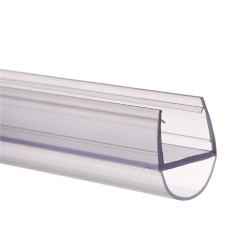 Duschtür Dichtung 4mm/6mm/8mm/10mm/12mm PVC-Dichtungsstreifen Badezimmer Glastür Weatherstrip Fensterdichtung Wasserleitblech Gummi Badewannenabtrennung Hardware(C-8mm) von WJIAYAO