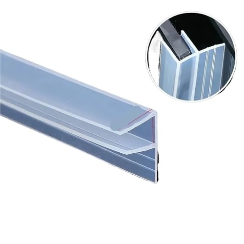 Duschtür Dichtung Silikon-Glastür-Dichtungsstreifen, 6–12 Mm, For Bad, Dusche, Wasserrückhaltestreifen, Zugluftstopper, Fenster, Balkon, Türspaltversiegelung(F-Type,2.0M_12MM) von WJIAYAO