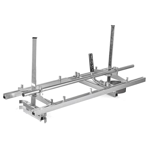 Mobiles Sägewerk Tragbare Kettensägenmühle for Beplanken von 20" bis 36"/48" höhenverstellbare Kettenbeplankungsfräse aus Aluminium und Stahl. Führungsschiene(48in no Mill Guide) von WJIAYAO