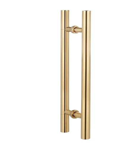 WJIAYAO Duschtürgriff Duschtürgriff Form Glas Edelstahl Scheunentore Zuggriff Set Hardware-Armaturen(Yellow Titanium,A1000mm(B700mm)) von WJIAYAO