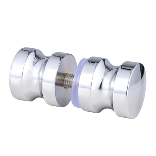 WJIAYAO Duschtürgriff Duschtürgriffe Duschknopf Edelstahl Rücken an Rücken Glastürknopf Abzieher Drücken Badezimmer Duschgriff(Color 2) von WJIAYAO