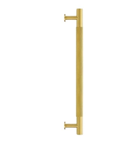 WJIAYAO Duschtürgriff Messing Gerändelt Tür Griffe Doppel Holz Dusche Zimmer Einseitig Seite Matt Gold Schwarz Zieht(P1-SB-8XL) von WJIAYAO