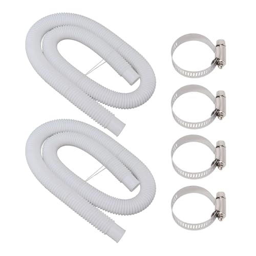 WJIAYAO Pool-Pumpenschlauch 2PCS Auslaufsichere Ersatzschläuche mit Schlauchschellen Schwimmbad von WJIAYAO
