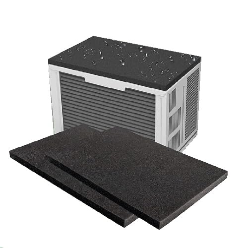 Abdeckplane, Fenster-Klimaanlagen-Tropfkissen, abnehmbarer AC-Regenschutz mit Magnet-Pad für Fenster-Wechselstrom-Einheiten, verhindert das Verrutschen des Kissens, verhindert Fallgeräusche von WJJKJH
