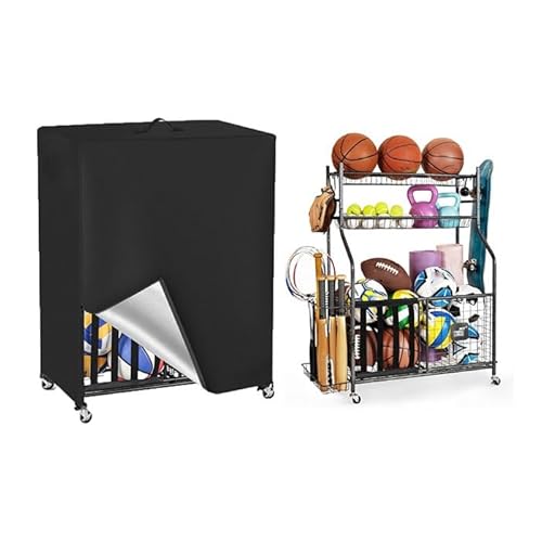 WJJKJH Abdeckung for Den Organizer Von Sportgeräten In Der Garage, Abdeckung for Balllagerregale Im Freien, 600D Oxford, for Schutz Ihrer Sportgeräte Und Spielsachen von WJJKJH