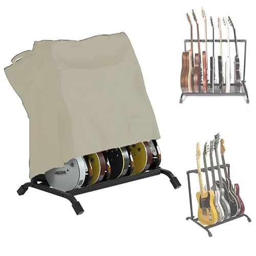 WJJKJH Abdeckung for Gitarrenständer, Strapazierfähig, Aufbewahrungsabdeckung for E-Gitarrenständer, Staubdicht, Kratzfest, UV-Schutz, Bühnenzubehör(Beige) von WJJKJH