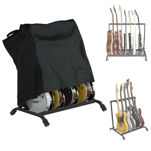 WJJKJH Abdeckung for Gitarrenständer, Strapazierfähig, Aufbewahrungsabdeckung for E-Gitarrenständer, Staubdicht, Kratzfest, UV-Schutz, Bühnenzubehör(Black) von WJJKJH