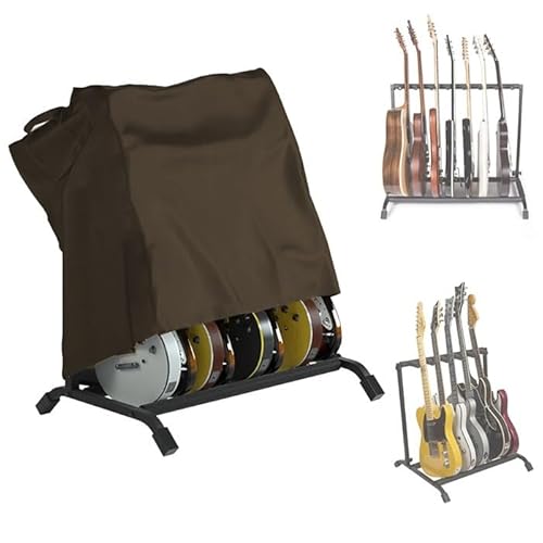 WJJKJH Abdeckung for Gitarrenständer, Strapazierfähig, Aufbewahrungsabdeckung for E-Gitarrenständer, Staubdicht, Kratzfest, UV-Schutz, Bühnenzubehör(Brown) von WJJKJH