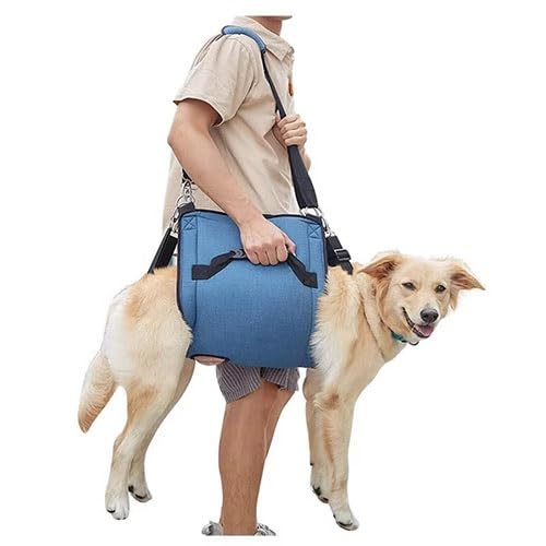 WJJKJH Hundeliftgeschirr for Große Hunde, Verstellbare Hinterbeinschlinge for Ältere/behinderte Hunde, Orthopädische Reha-Hilfe, Erleichtert Den Zugang Zu Treppen/Autos(Blue,X-Large) von WJJKJH