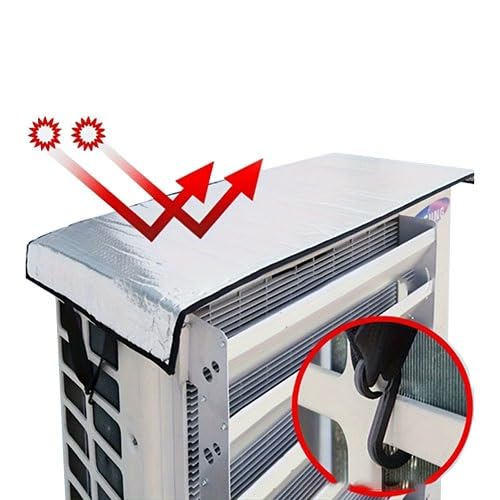 WJJKJH Schutzplane, Schutzhülle für Klimaanlage im Freien, zweilagig, Sonnenblende für Klimaanlage, energiesparend im Außenbereich (81 x 39 cm) von WJJKJH