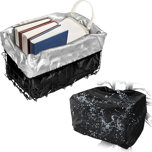 WJJKJH Wasserdichter Korbeinsatz, Regenschutz, Passt Auf Die Meisten Fahrradkörbe, 420D Oxford-Stoff for Fahrradkörbe (ohne Korb)(38x33x26cm) von WJJKJH