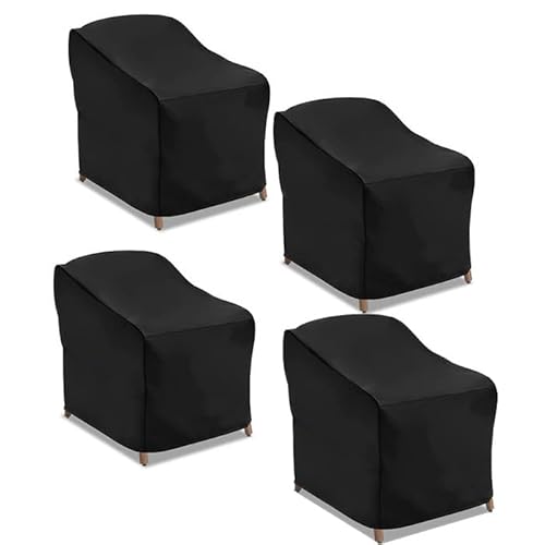 WJJKJH wasserdichte Terrassenstuhlbezüge, 420D Oxford Lounge Deep Seat Gartenmöbelbezüge(4PCS,85x80x91.5cm) von WJJKJH