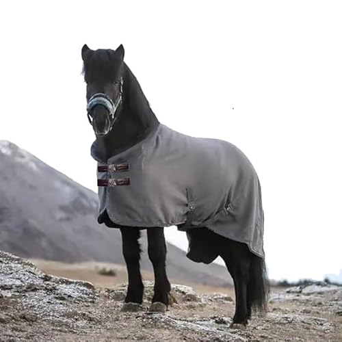 WJJKJH wasserdichte Weidedecke for Pferde – Mittelschwere Winterdecke Mit Abnehmbarem Halsbezug von WJJKJH