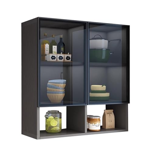 WJKBZQ Badezimmer-Medizinschrank, Wandschrank mit Glastüren für Badezimmer, Wohnzimmer, Küche(80X22X80cm) von WJKBZQ