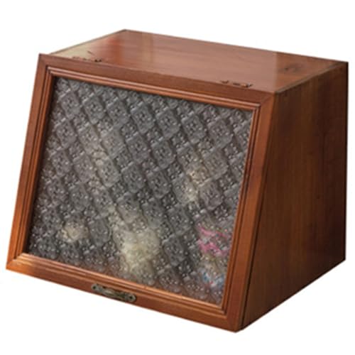 WJKBZQ Holzaufbewahrungsbox, Kleines Küchen-Sideboard, Tischschrank mit Klappglastür, für Schlafzimmer, Bastelzimmer, Wohnzimmer(A) von WJKBZQ