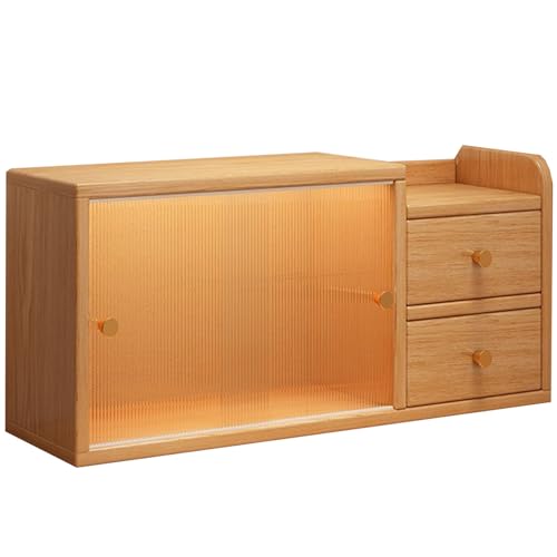 WJKBZQ Küchenaufbewahrungsschrank, Kleines Sideboard für die Speisekammer mit 2 Schubladen, Konsolen-Esszimmerschrank, zur Aufbewahrung von Gewürzflaschen, Tellern und Tassen(A) von WJKBZQ