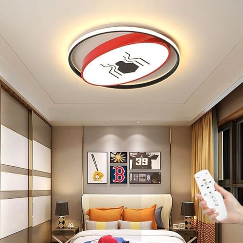 LED Deckenleuchte Kinderzimmerlampe Dimmbar Deckenlampe für Kinder Cartoon Spiderman Acryl Lampenschirm Decke Licht Mit Fernbedienung Für Junge Mädchen Zimmer Schlafzimmer Beleuchtung Lampen 40cm LED Deckenleuchte Kinderzimmerlampe Dimmbar Deckenlampe für Kinder Cartoon Spiderman Acryl Lampenschirm Decke Licht Mit Fernbedienung Für Junge Mädchen Zimmer Schlafzimmer Beleuchtung Lampen 40cm von WJLL