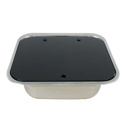 RV Camping 304 Edelstahl Waschbecken Waschbecken Mit Gehärtetem Glas Quadratische Klappe Camping Zubehör Geeignet for Wohnwagen RV Camping 304 Edelstahl Waschbecken Waschbecken Mit Gehärtetem Glas Quadratische Klappe Camping Zubehör Geeignet for Wohnwagen von WJLYDM
