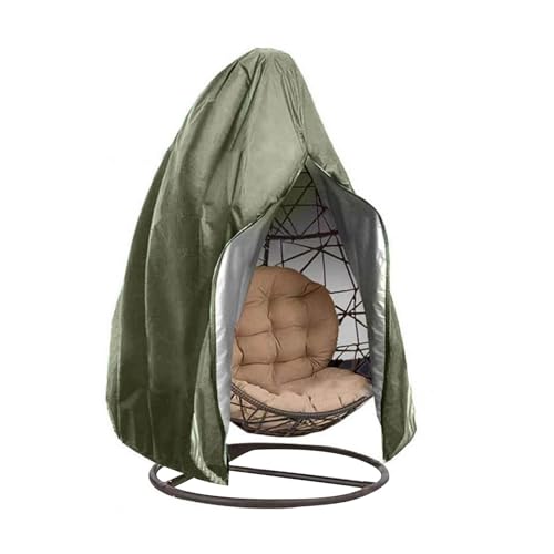 WJLYDM Eggshells Hängesessel-Abdeckung, faltbar, wetterbeständig, Sonnenschutz, Schutzhülle for Stühle for den Innenhof(Deep Green,190T Double) von WJLYDM