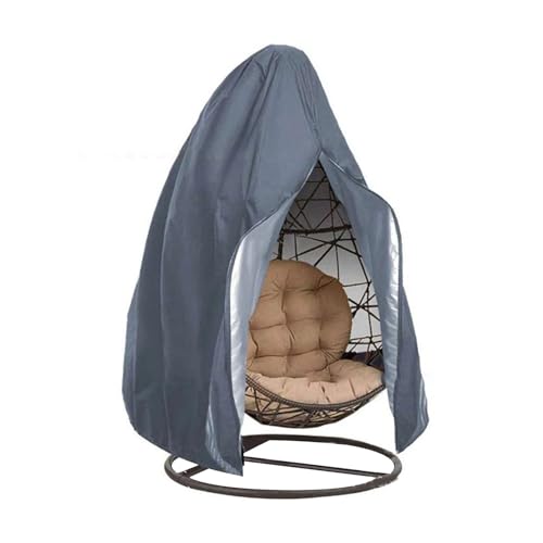 WJLYDM Eggshells Hängesessel-Abdeckung, faltbar, wetterbeständig, Sonnenschutz, Schutzhülle for Stühle for den Innenhof(Grey,190T Double) von WJLYDM
