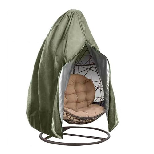 WJLYDM Faltbare Eierschalen-Abdeckung for Hängesessel, Sonnenschutz, for den Außenbereich, Gartenschaukel, Eierstuhl, wasserdichte Möbelabdeckung(Deep Green,210D Double) von WJLYDM