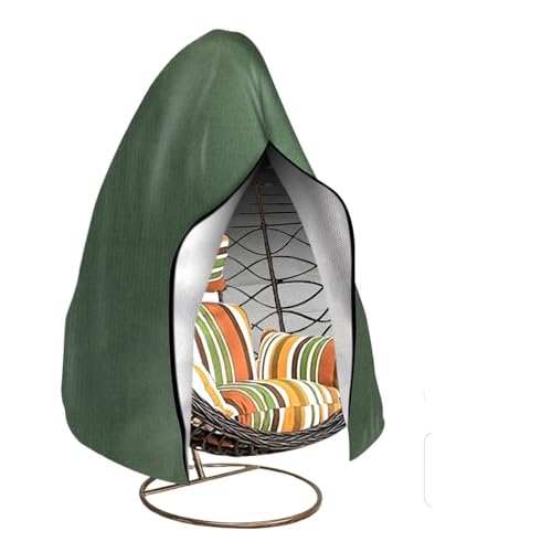 WJLYDM Hängesessel-Abdeckung, wasserdichte Schutzhülle for Rattan-Korbschaukel im Freien, for Terrassen, Hängesessel, Eierstuhl-Abdeckungen(Green,230X200CM) von WJLYDM