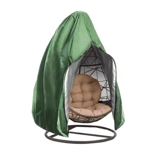 WJLYDM Hängesessel-Abdeckung mit Reißverschluss, Anti-UV-Sonnenschutz, for Gartenschaukeln im Freien, wasserdicht, Rattan-Sitzmöbel-Abdeckung(Green) von WJLYDM