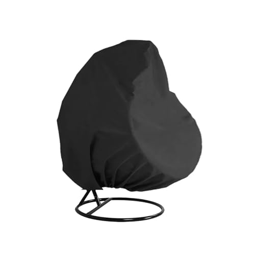WJLYDM Hängesessel-Abdeckung mit UV-Sonnenschutz, for Gartenschaukel, Eierstuhl, wasserdicht, Rattan-Sitzmöbel-Abdeckung(Black,190x115cm) von WJLYDM