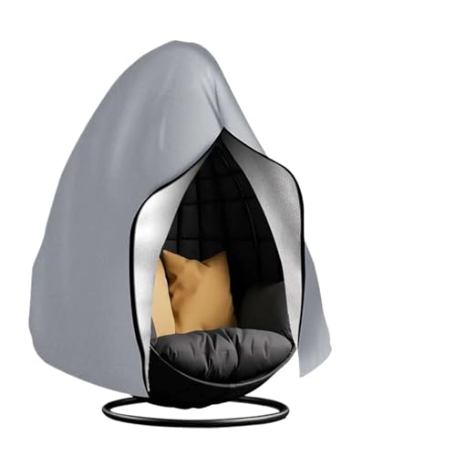 WJLYDM Patio Hanging Egg Chair Cover Wasserdicht Heavy Duty Einzel-/Sitzschaukel Egg Chair Covers Gartenschutz(Grey,60 * 150cm) von WJLYDM