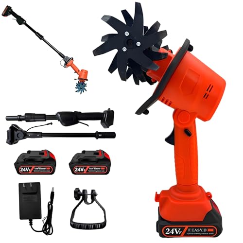 WJMRELIABLE Motorhacke mit Akku 24 V, Mini-Hackmaschine mit 2 x 1,5 Ah Akku, 235 U/min, Arbeitsbreite 10 cm, Doppelschalter für Gemüsegarten, zum Bewegen des Bodens und Jäten WJMRELIABLE Motorhacke mit Akku 24 V, Mini-Hackmaschine mit 2 x 1,5 Ah Akku, 235 U/min, Arbeitsbreite 10 cm, Doppelschalter für Gemüsegarten, zum Bewegen des Bodens und Jäten von WJMRELIABLE