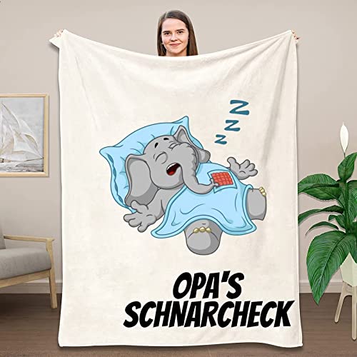 Kuscheldecke Flauschige Geschenke An Meinen Opa, Elefant Decke Geschenke für Großvater, Weihnachten Thanksgiving Geburtstagsgeschenk für Bester Opa, Super Weiche Flanelldecke Schlafdecke Wohndecke von WJMSDK