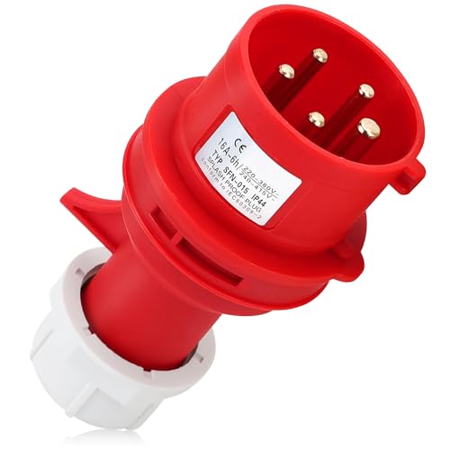 CEE Stecker Adapter 400V 16A Starkstrom Stecker 5-Polig von WJMY