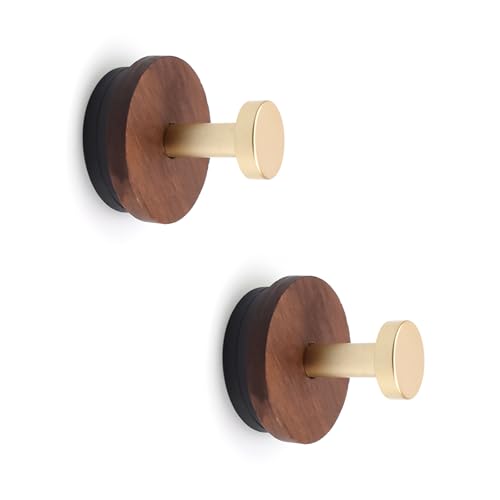 WJUAN 2 Stück Garderobenhaken Holz, Magnetische Handtuch Haken, Runde Garderobenhaken Vintage, T-Haken mit Schrauben und Magneten, für Aufhängen von Kleidung, Hüten WJUAN 2 Stück Garderobenhaken Holz, Magnetische Handtuch Haken, Runde Garderobenhaken Vintage, T-Haken mit Schrauben und Magneten, für Aufhängen von Kleidung, Hüten von WJUAN