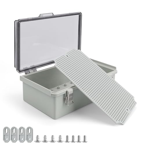 WJUAN Verteilerdose Wasserdicht, Wasserdichte Box Mit Schnalle aus Edelstahl, Antikollision, Anschlussdose Eine Hohe Abdichtung Starke Lsolierung Schutz der Leistungsplatine (260x160x100mm) von WJUAN