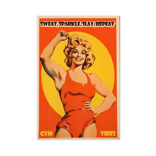 Retro-Gym-Poster, Bodybuilding, Leinwand-Poster, Wandkunstdruck, Bild, Gemälde, 60 x 90 cm Retro-Gym-Poster, Bodybuilding, Leinwand-Poster, Wandkunstdruck, Bild, Gemälde, 60 x 90 cm von WJWART