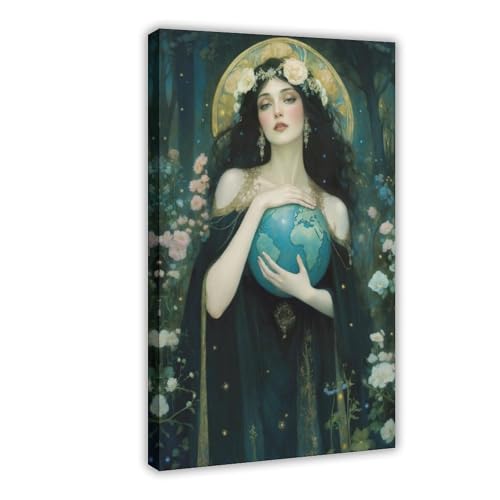WJWART Gaia-Druck, Giclée-Jugendstil-Poster, Leinwand, Poster, Schlafzimmer, Dekoration, Landschaftsdekoration, Geschenk, 20 x 30 cm WJWART Gaia-Druck, Giclée-Jugendstil-Poster, Leinwand, Poster, Schlafzimmer, Dekoration, Landschaftsdekoration, Geschenk, 20 x 30 cm von WJWART