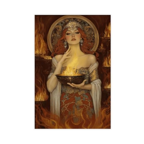 WJWART Poster mit Hestia-Feuergöttin, Leinwand-Poster, Schlafzimmerdekoration, Landschaftsdekoration, Geschenk, 40 x 60 cm WJWART Poster mit Hestia-Feuergöttin, Leinwand-Poster, Schlafzimmerdekoration, Landschaftsdekoration, Geschenk, 40 x 60 cm von WJWART